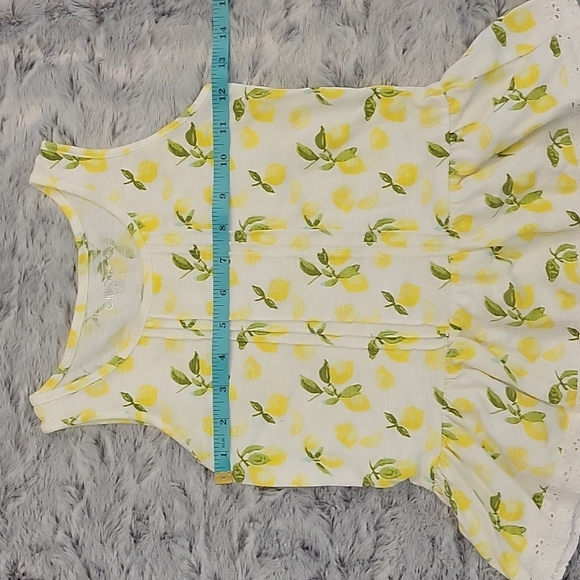 Cherokee Yellow/White Lemon Print Tank Top, Girls Small, Great Condition! - Picture 4 of 6